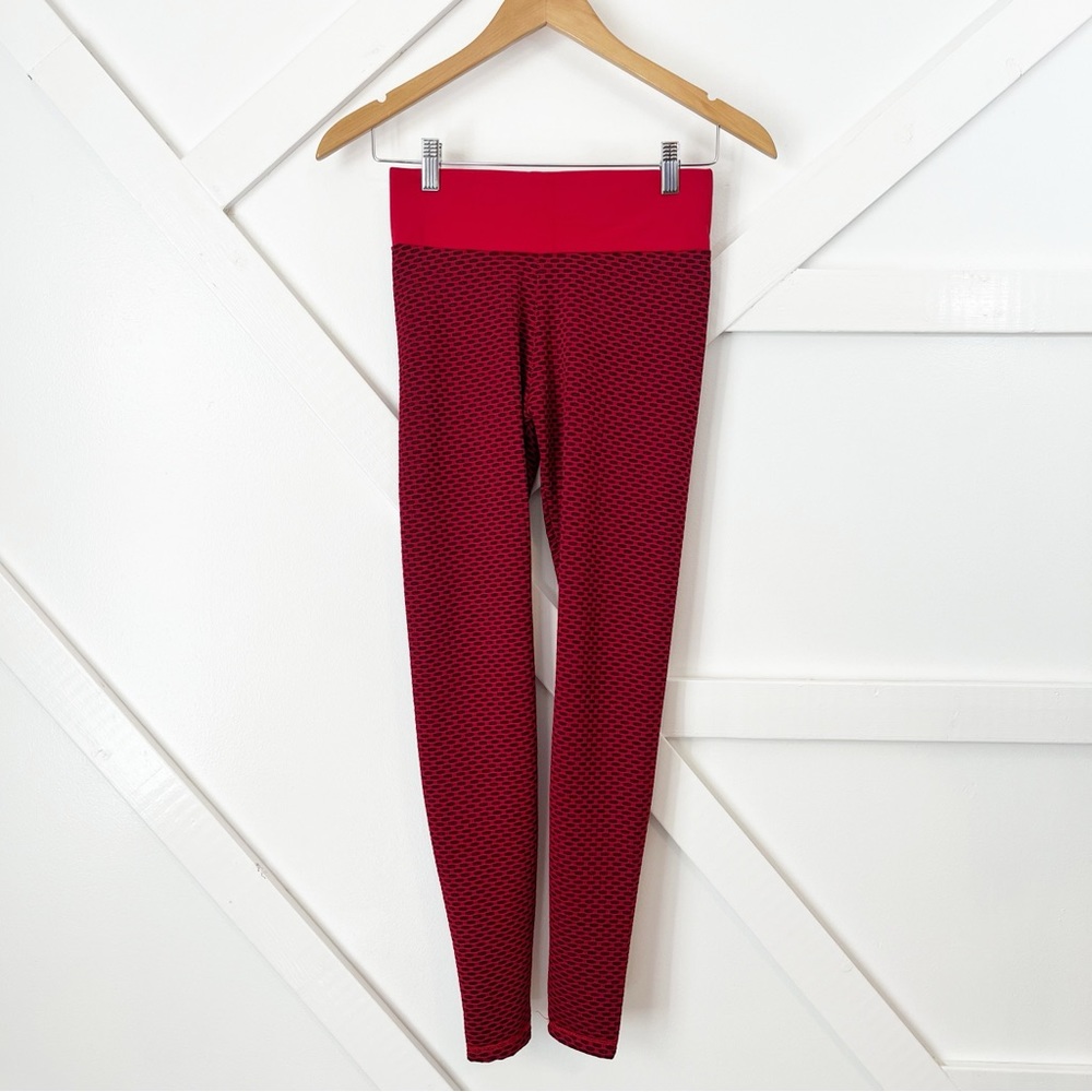 TikTok Famous Reosse Booty Lifting Red High Waisted Tummy Control Leggings Small